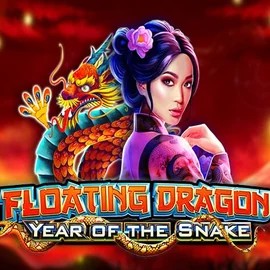 Floating Dragon Year of the Snake slot logo by Pragmatic Play at Spinoloco Casino