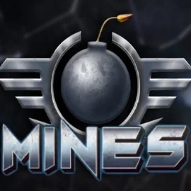 Mines slot logo by Turbo Games at Spinoloco Casino